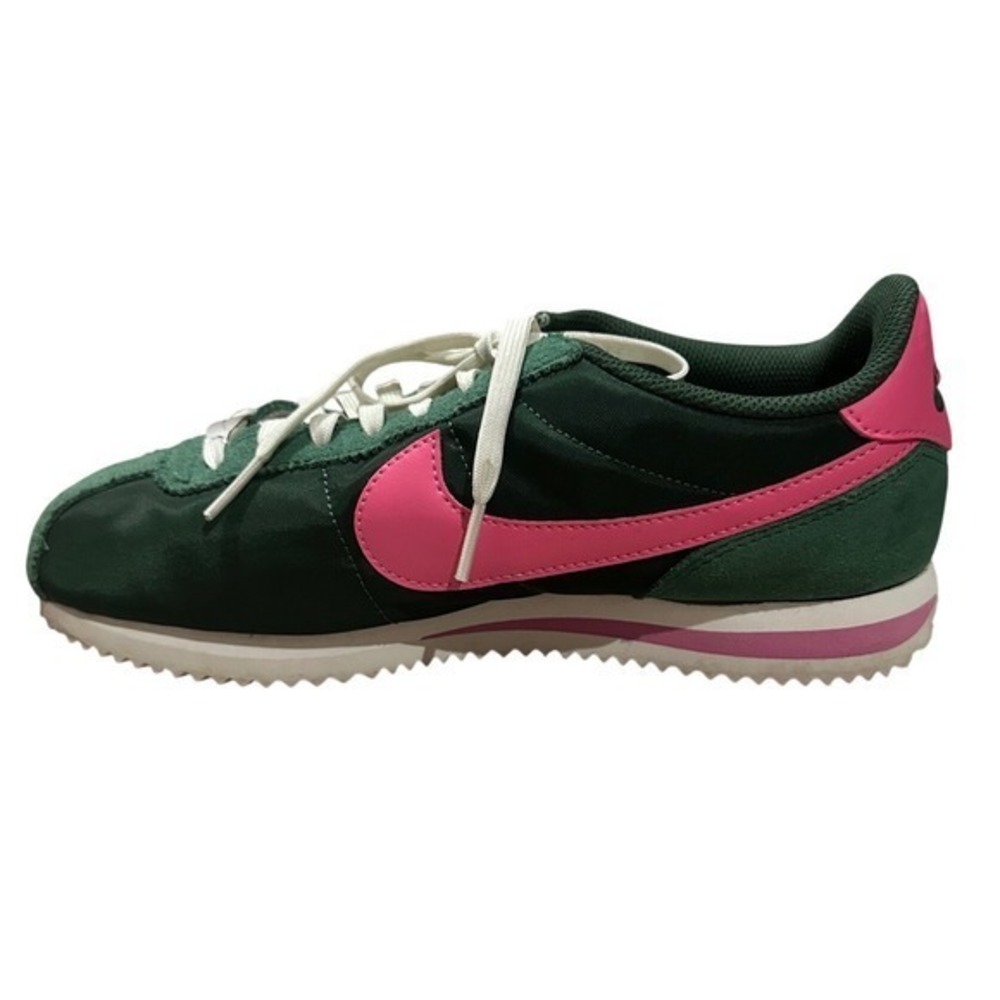 Nike Cortez Sneakers Womens Dark Green Pink Excellent Retro Running Shoes 7.5 - Picture 11 of 14